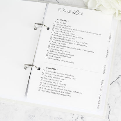 Personalised Autumnal Wedding Planner