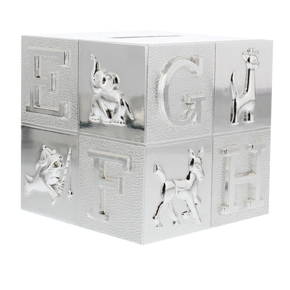 Personalised Footprints Silver Money Box