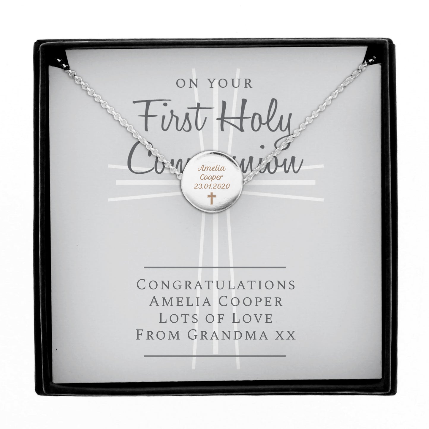 Personalised First Holy Communion Necklace & Box