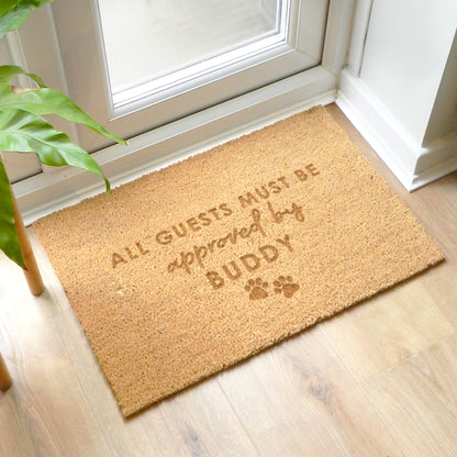 Personalised Approved By The Pet Indoor Doormat