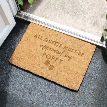 Personalised Approved By The Pet Indoor Doormat