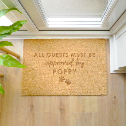 Personalised Approved By The Pet Indoor Doormat