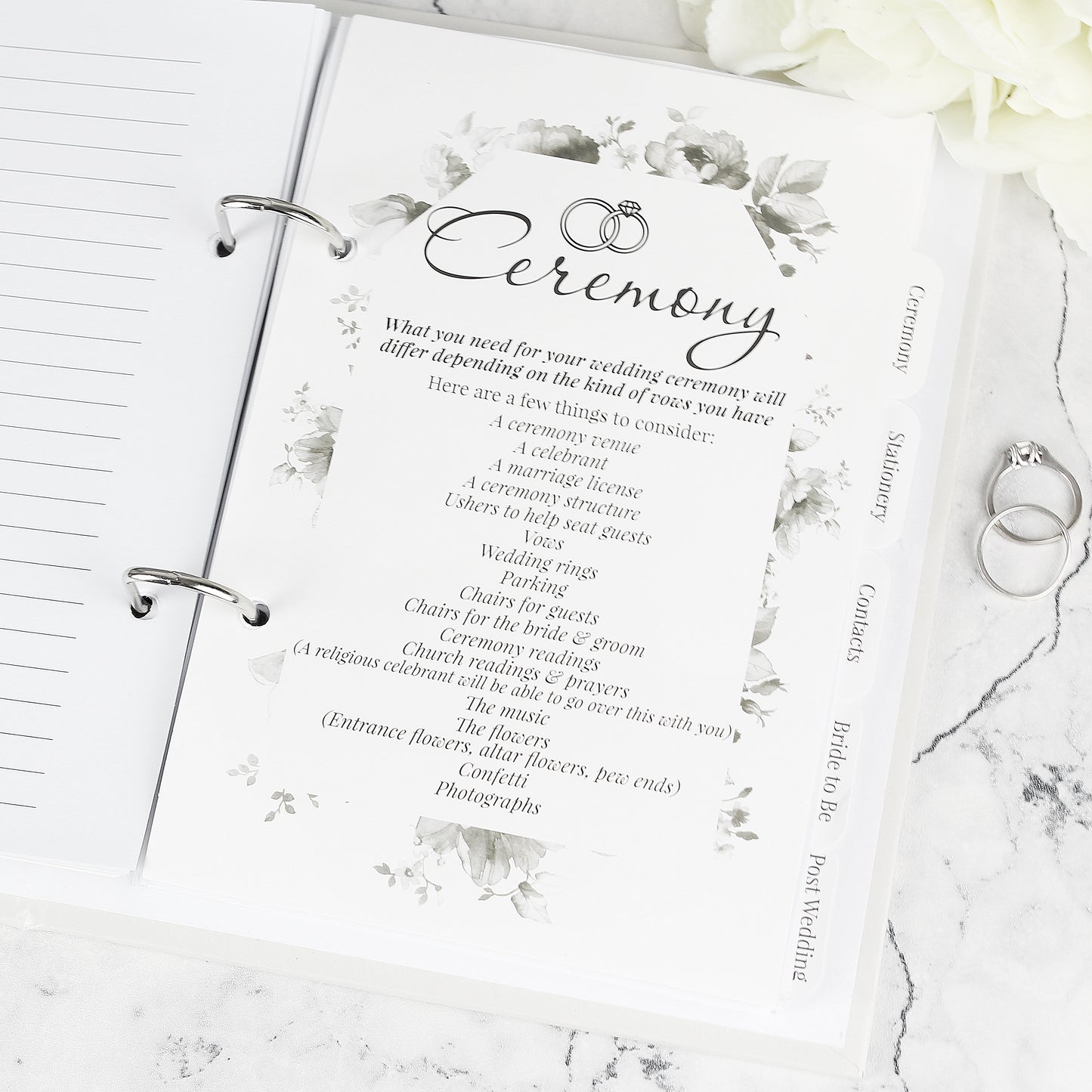 Personalised Floral Watercolour Wedding Planner