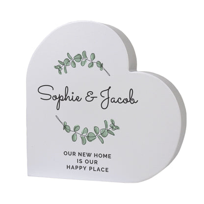 Personalised Botanical Free Standing Heart Ornament